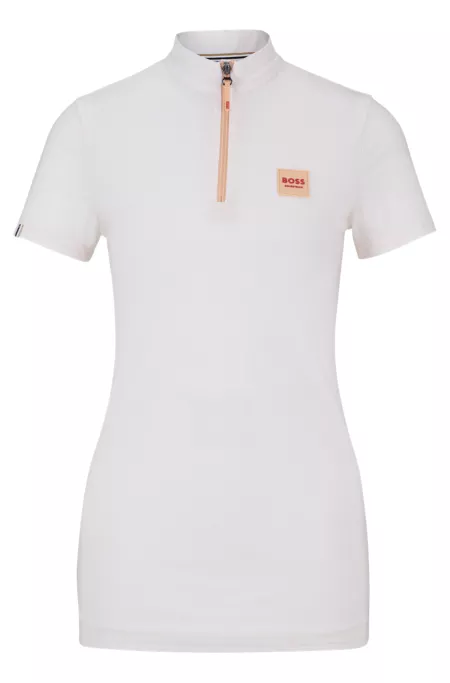 Equestrian half-sleeve training shirt in peach