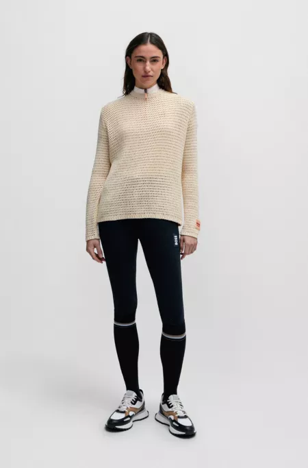 Equestrian half-sleeve training shirt in peach