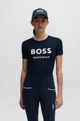 BOSS - Slim-fit chinos in stretch-cotton gabardine - Dark Blue