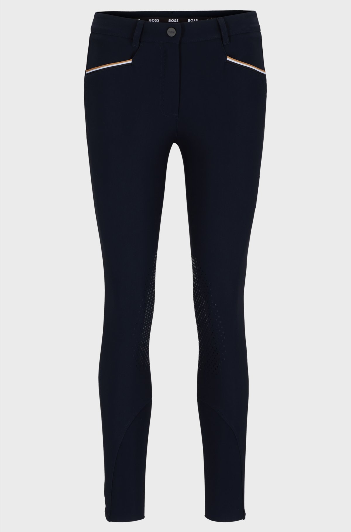 Equestrian breeches with knee grips, Dark Blue