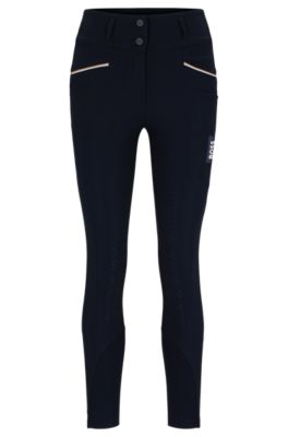 Equestrian full-grip breeches with phone pocket, Dark Blue