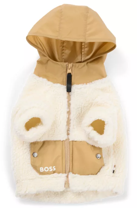 Dog fleece jacket with Double B monogram