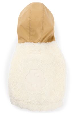 Dog fleece jacket with Double B monogram, Beige