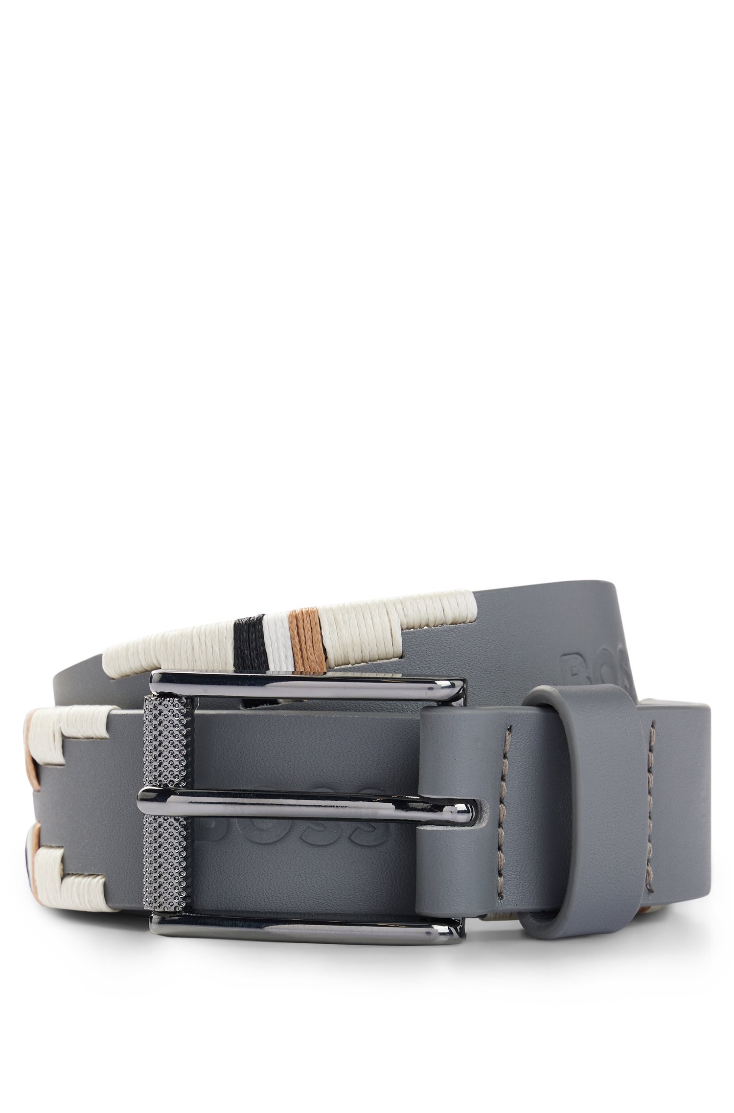 Boss Equestrian polo belt with embroidered pattern skärp & hängslen herr