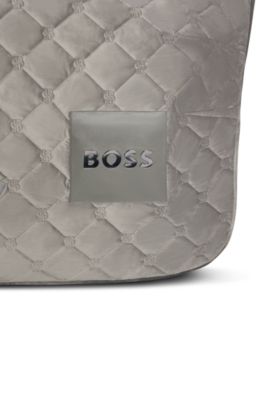 Tapis de selle d&rsquo;&eacute;quitation en velours avec cuir de mouton synth&eacute;tique, Argent