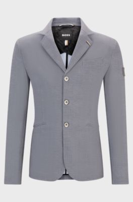 Equestrian stretch show jacket with salt-and-pepper effect, Silver