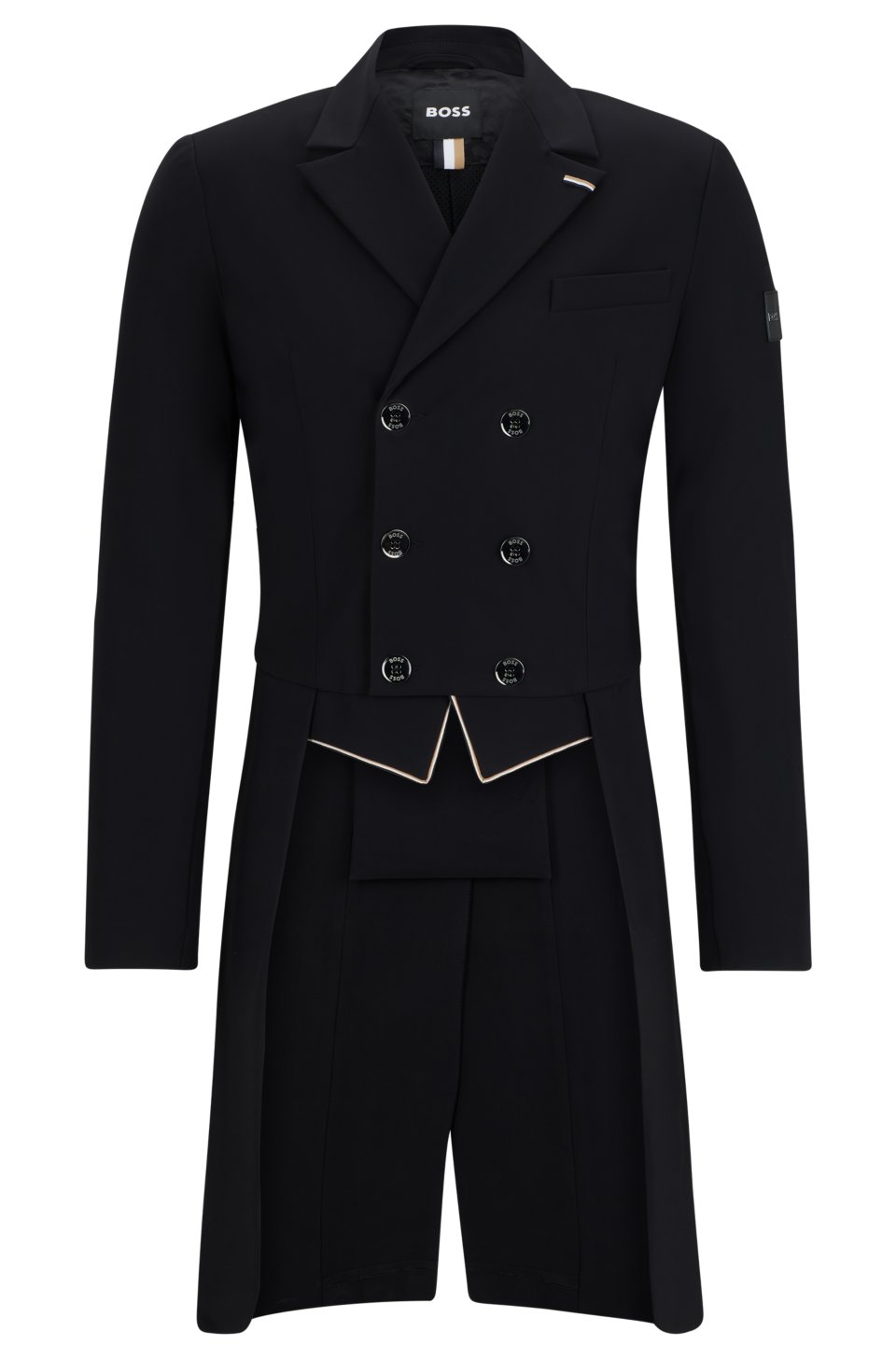 Equestrian tailcoat in super-stretch material