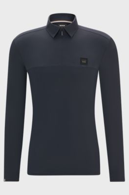 Equestrian training polo shirt in quick-dry material, Grey