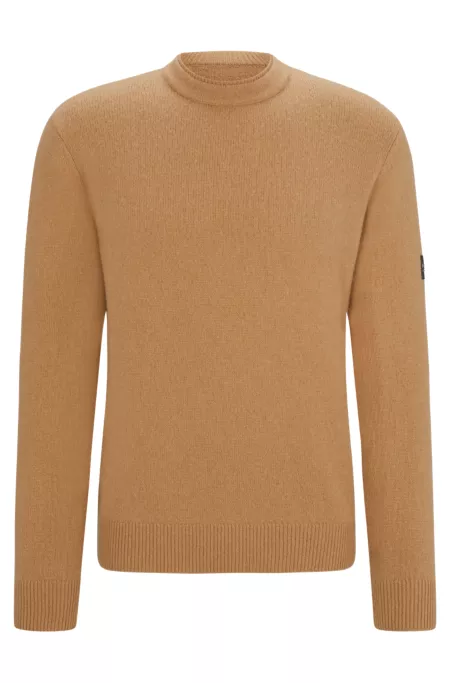 Pull d’équitation en coton et cachemire avec patch logoté