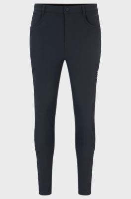 Pantalones de equitaci&oacute;n de material superel&aacute;stico con agarre en las rodillas, Gris