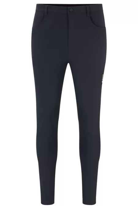 Equestrian knee-grip breeches in super-stretch material