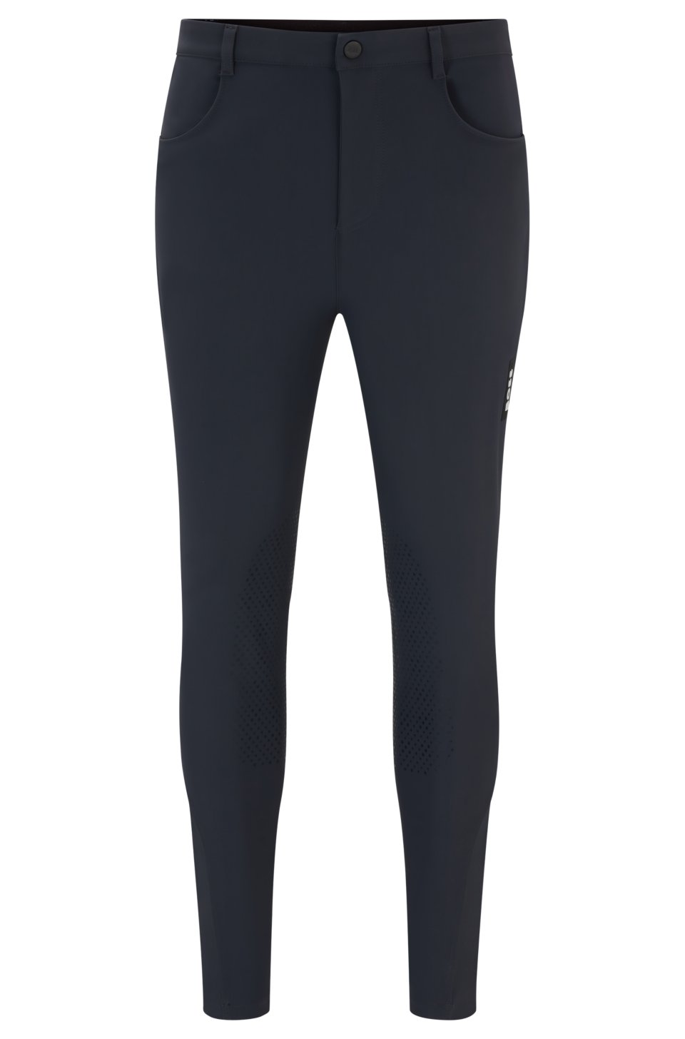Equestrian knee-grip breeches in super-stretch material