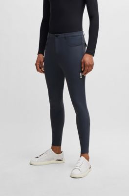 Equestrian knee-grip breeches in super-stretch material, Grey