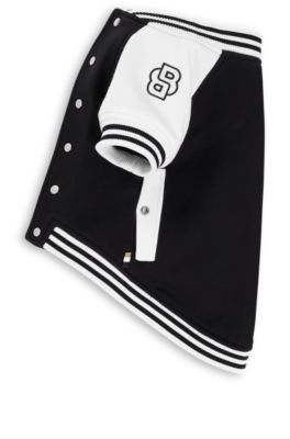 Dog bomber jacket with embroidered logo, Black