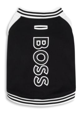 Dog bomber jacket with embroidered logo, Black