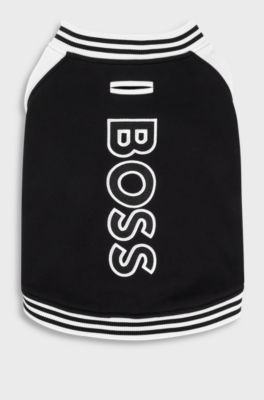 Dog bomber jacket with embroidered logo, Black
