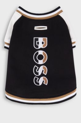 Dog bomber jacket with embroidered logo, Beige