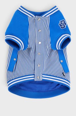 Dog bomber jacket with embroidered logo, Blue