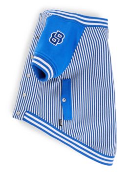 Dog bomber jacket with embroidered logo, Blue