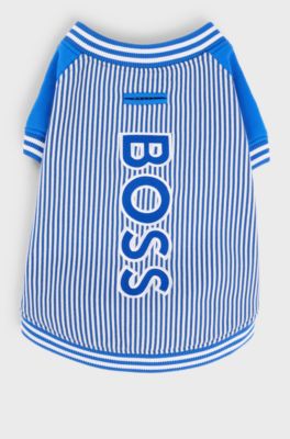 Dog bomber jacket with embroidered logo, Blue
