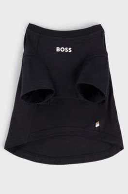 Dog T-shirt in cotton with logo print, Black