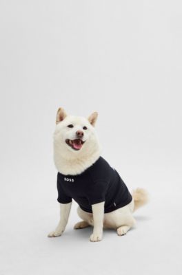 ドッグ Tシャツ コットン ロゴプリント, ブラック