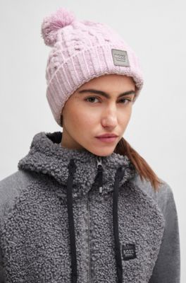 Equestrian lightweight bobble hat with fleece inner, Light Purple