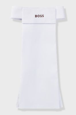 Plastron d&rsquo;&eacute;quitation une pi&egrave;ce avec logo brillant, Blanc