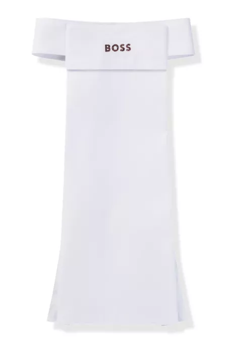 Equestrian one-piece plastron with glitter logo