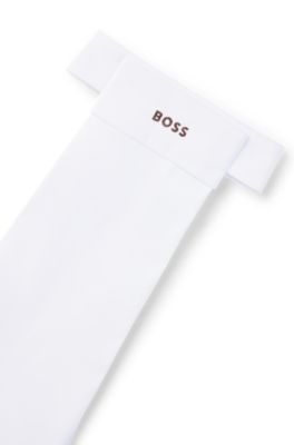 Equestrian one-piece plastron with glitter logo, White