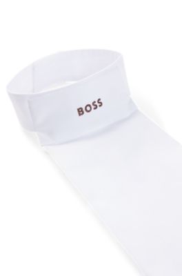 Equestrian one-piece plastron with glitter logo, White