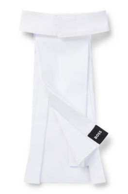 Equestrian one-piece plastron with glitter logo, White