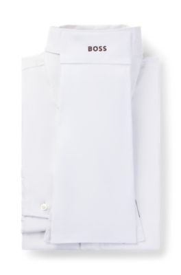 Equestrian one-piece plastron with glitter logo, White