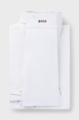 Plastron d&rsquo;&eacute;quitation une pi&egrave;ce avec logo brillant, Blanc