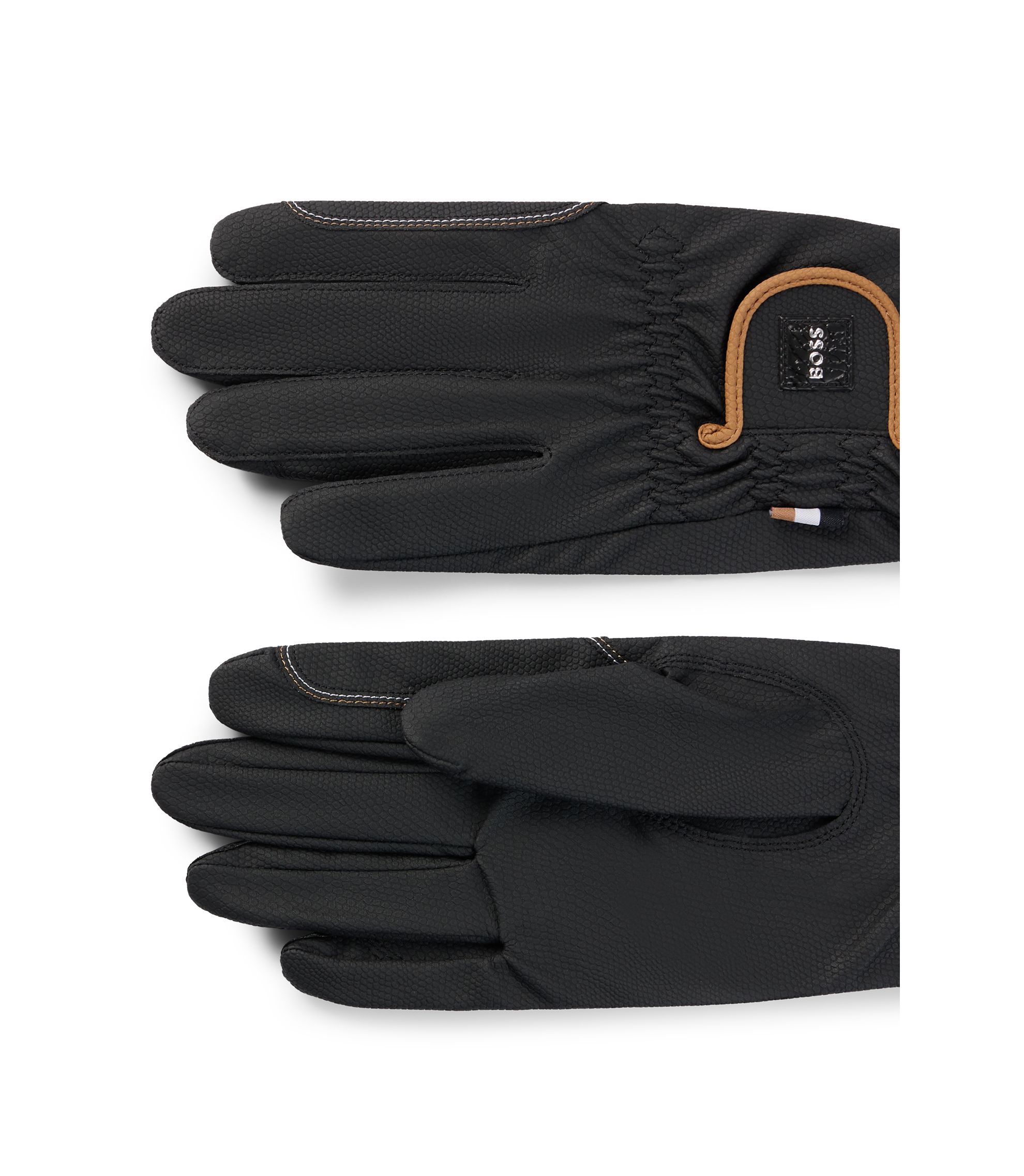 HUGO BOSS グローブ BOSS - 乗馬 ライディンググローブ フェイクレザー - ブラック