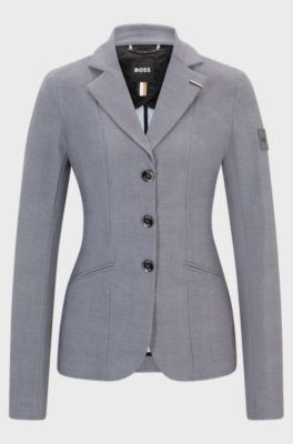 Veste de spectacle d&rsquo;&eacute;quitation en mati&egrave;re tr&egrave;s stretch, Argent