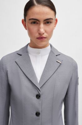 Equestrian show blazer in super-stretch material, Silver