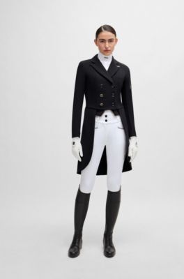 Equestrian tailcoat with adjustable tail weights, Black