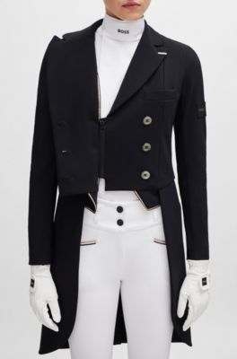 Equestrian tailcoat with adjustable tail weights, Black