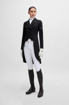 Equestrian tailcoat with adjustable tail weights, Black