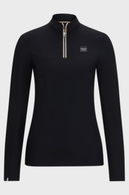 Equestrian show top in super-stretch fabric, Black