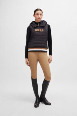 Equestrian show top in super-stretch fabric, Black