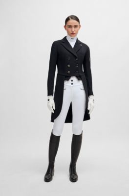 Equestrian show top in super-stretch fabric, White