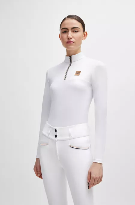 Equestrian show top in super-stretch fabric