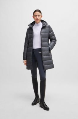 Top de entrenamiento para equitaci&oacute;n de cuello con cremallera confeccionado en tejido el&aacute;stico transpirable, Luz p&uacute;rpura