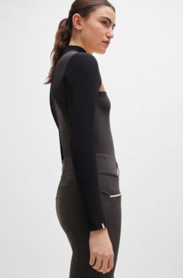 Equestrian training top in quick-drying fabric, Brown