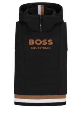 Sweat à capuche d’équitation sans manches avec logo brodé