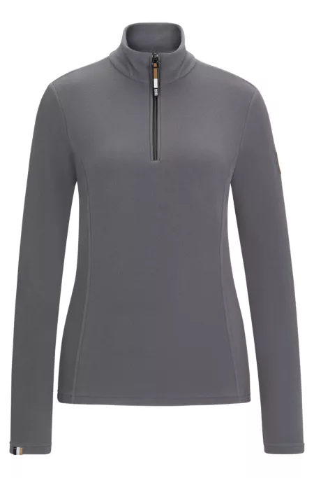 Equestrian zip-neck fleece in ultra-lightweight fabric