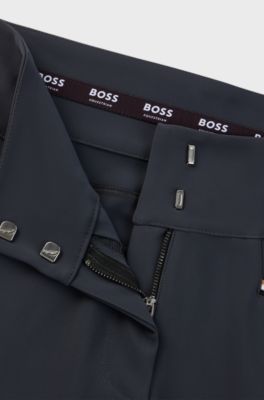 Equestrian high-waisted breeches with full grip, Grey