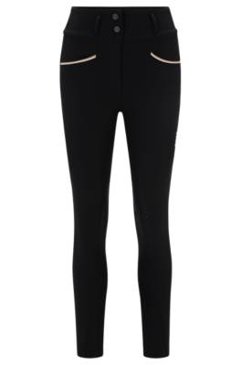 Equestrian high-waisted breeches with knee grip 1
